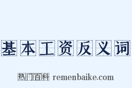 基本工资反义词是什么意思的图片